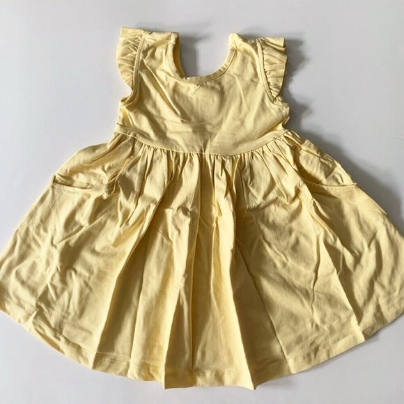 NEW Hanna Andersson Girl Ruffle Skater Dress with Pockets 3T 90 cm - Picture 1 of 9
